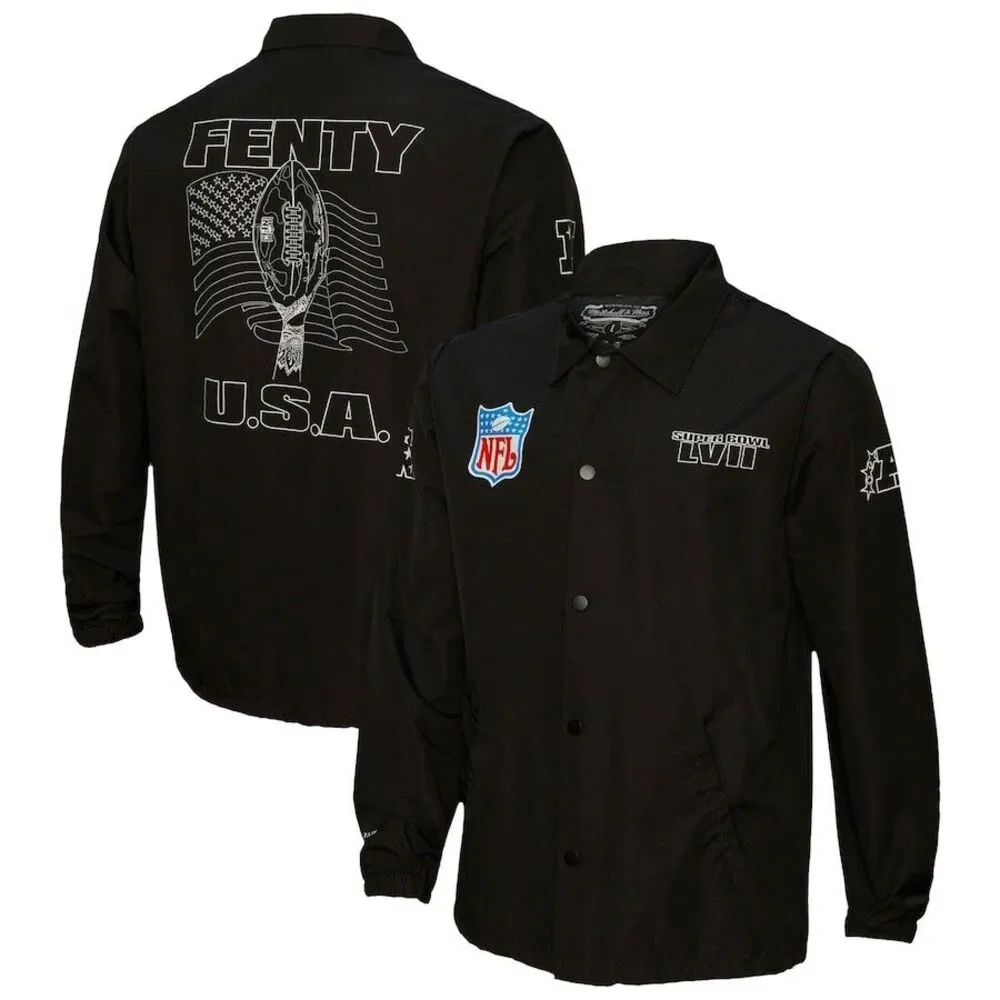 NWT FENTY Mitchel & Ness Unisex Super Bowl LVII Full-Snap Jacket Rihanna Size XL